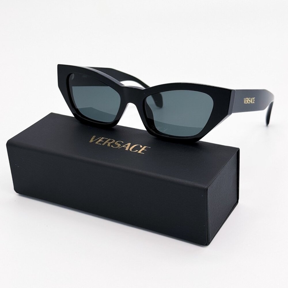 NEW VE4488U GB1/87 VERSACE CAT EYE BLACK WOMEN SUNGLASSES MOD 4488U GB1/87